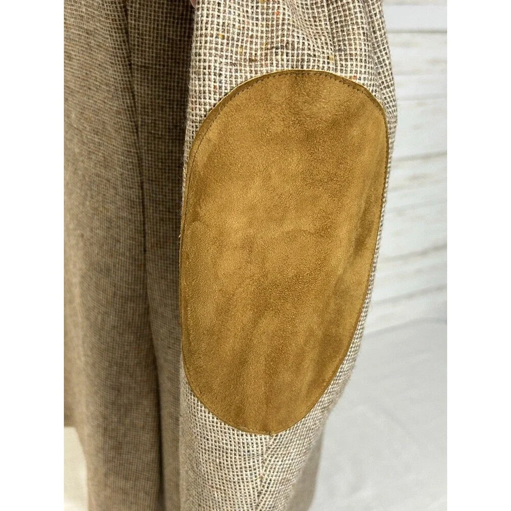 Vtg. John Weitz Palm Beach Harris Tweed Sport Coat Sz 40L Wool Blazer Union Made